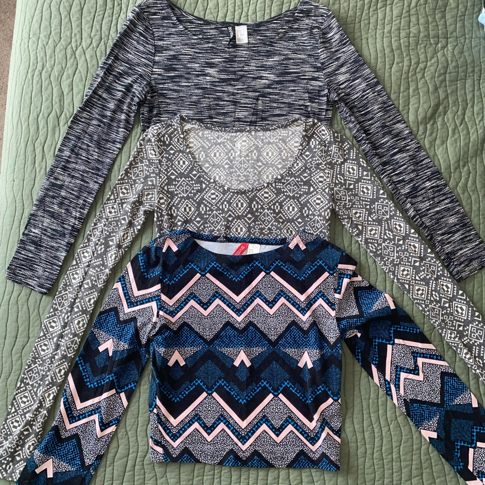 3-Long Sleeve Tops (Bundle)
